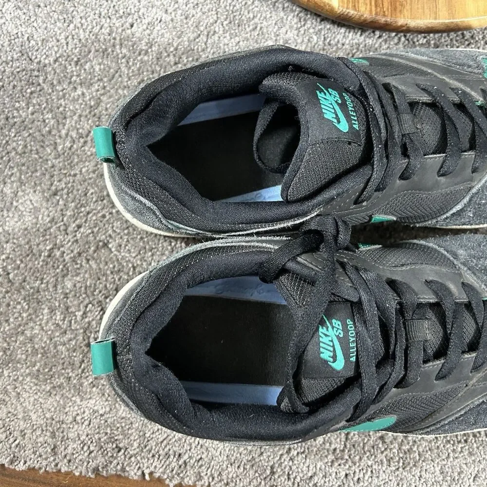 Nike SB Alleyoop CJ0882-007 Mens Size 14 Mystic Green Black Skate Shoes Used